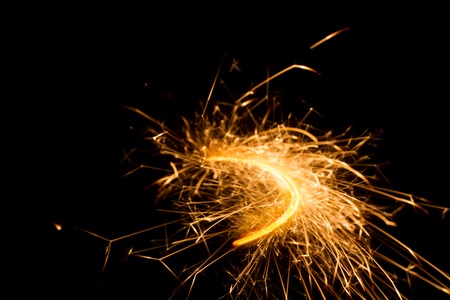 The orbit of the comet. The trajectory  the sparks