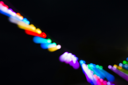 abstract background of lights jets in the darkの写真素材
