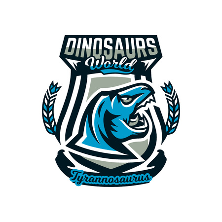 Emblem of dinosaur, vector illustration.のイラスト素材