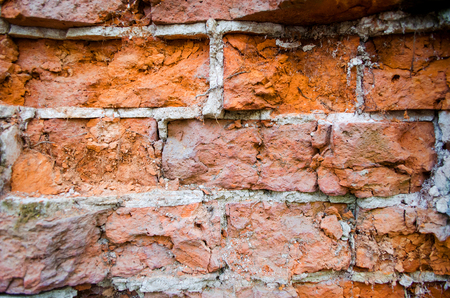 Wall with red bricks.の写真素材