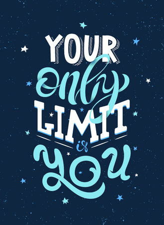 Handdrawning typography inspiring poster. Banner concept. Quote vector illustration for print.のイラスト素材