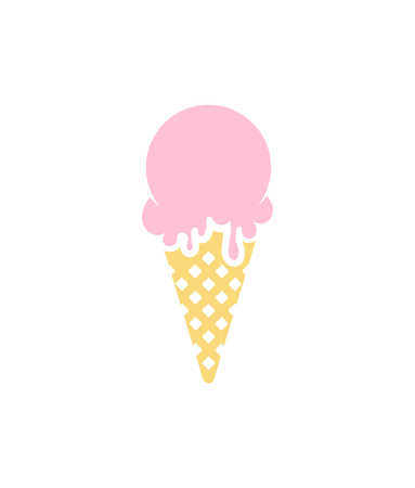 Icecream vector in nice colors isolated on white background.のイラスト素材