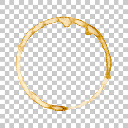 Coffee Stain isolated on transparent background. Vector Illustrationのイラスト素材