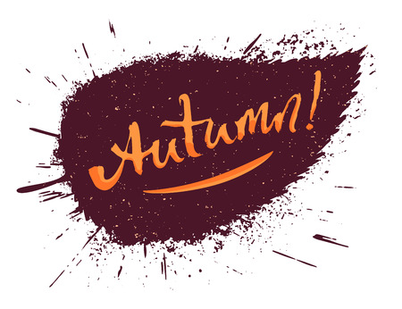 Autumn hand letteringのイラスト素材