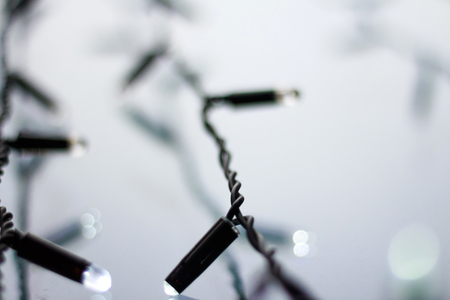 Christmas lights blurred backgroundの写真素材