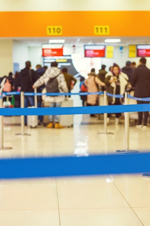 Blank tape at the airportの写真素材