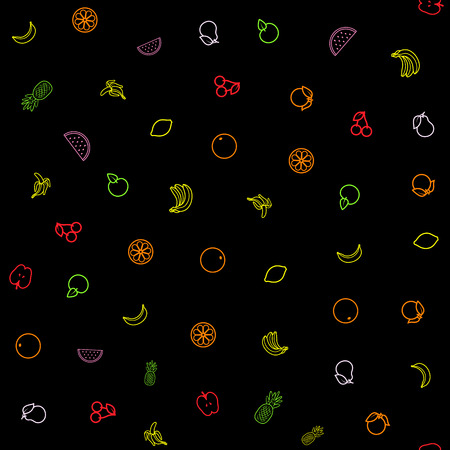 Seamless fruits patternのイラスト素材