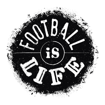 Lettering Football is lifeのイラスト素材