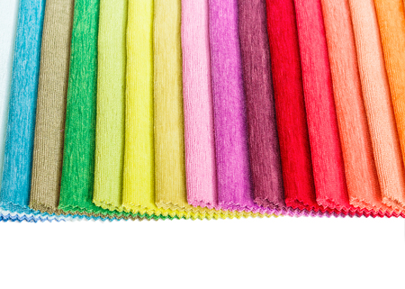 Colorful fabric samples