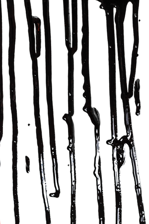 Flows of black paintの写真素材