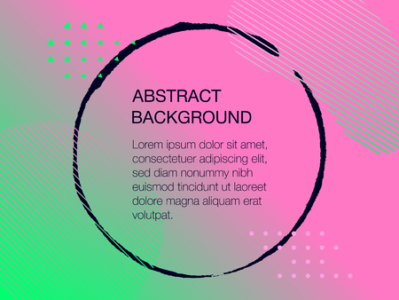 Color background design with copyspace. Gradient and geometric shapes composition. Vector illustrationのイラスト素材