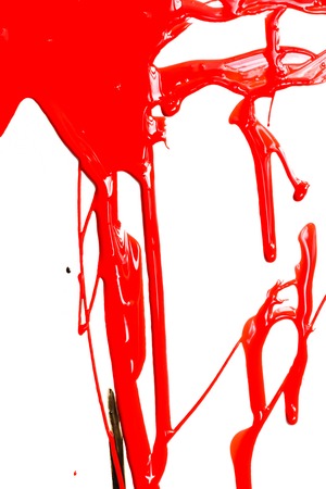 Close up of red paintの写真素材