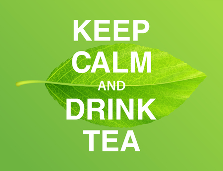 Keep calm and drink tea. Motivational posterのイラスト素材