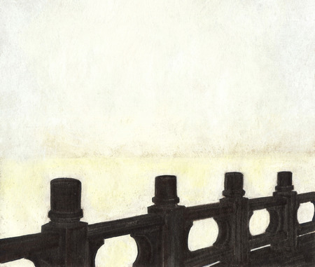 Illustration of summer promenadeの写真素材
