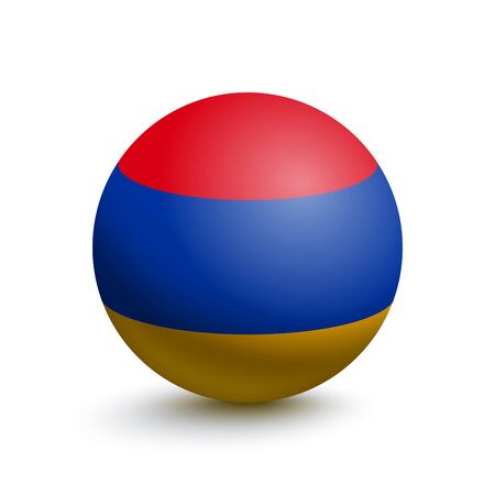 Flag of Armenia in the form of a ballのイラスト素材