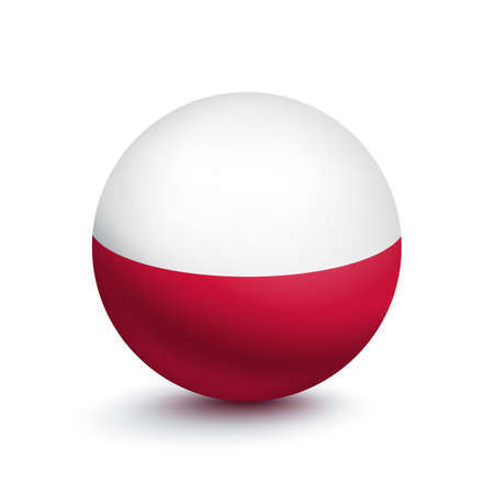 Flag of Poland in the form of a ballのイラスト素材