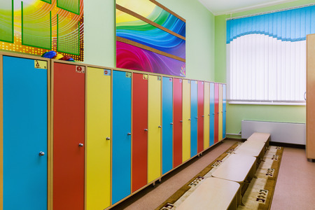 dressing room in the kindergartenの写真素材