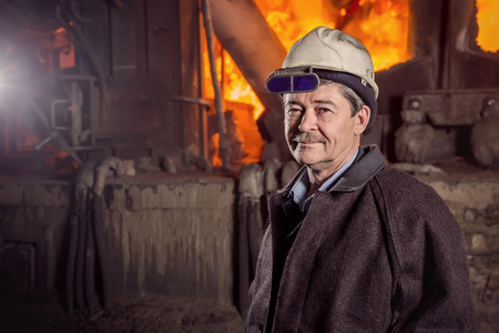 Worker of a metallurgical factoryの写真素材