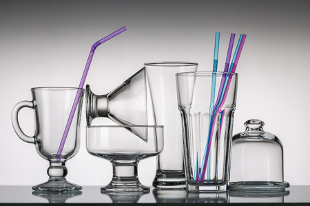 Glasses and other glassware.の写真素材