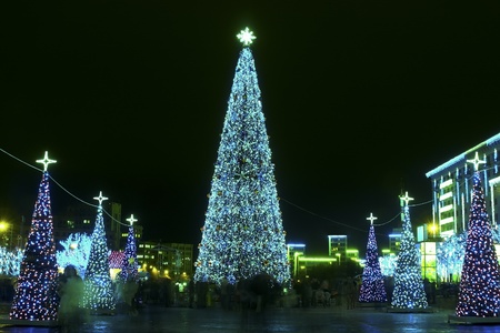 Christmas and New Year illuminationの写真素材