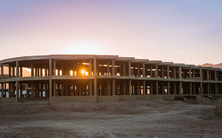 Uncompleted Resort Building, abandonned in Egypt, Dahab