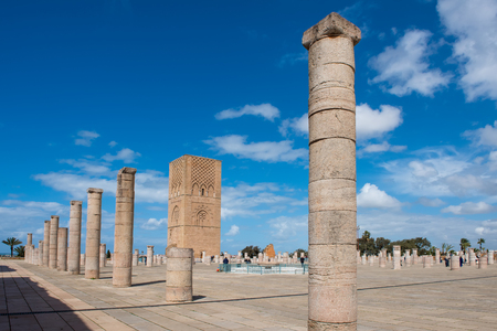 Tour Hassan - old monument in Rabat Moroccoの写真素材