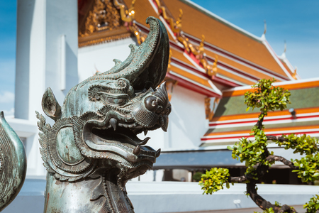 Wat Pho in Bangkok, Thailand. Wat Pho is landmark also known as temple of reclining Buddhaの写真素材