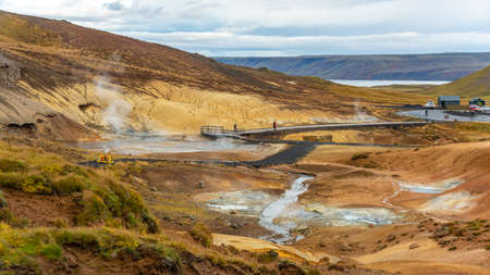 Seltun geothermal area Reykjanes peninsula, Icelandの写真素材