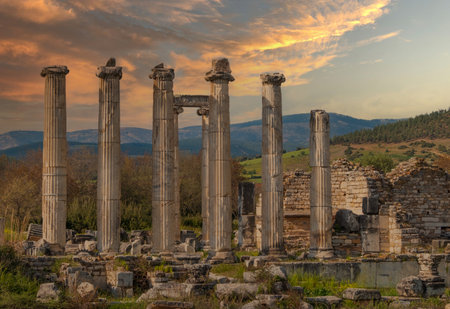The ancient city of Aphrodisias. Archaeological and historical sites of modern Turkeyの写真素材