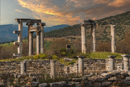 The ancient city of Aphrodisias. Archaeological and historical sites of modern Turkeyの写真素材