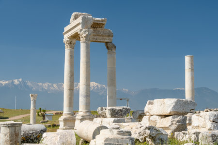 The ancient city of Aphrodisias. Archaeological and historical sites of modern Turkeyの写真素材