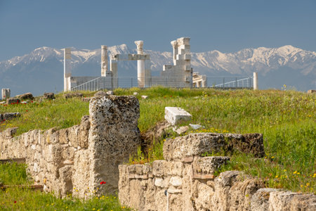 The ancient city of Aphrodisias. Archaeological and historical sites of modern Turkeyの写真素材