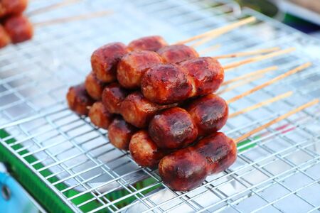 Thailand rice and pork sausage.の写真素材