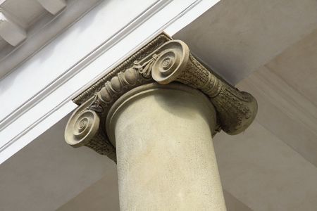 Old ionic column made from sandstone