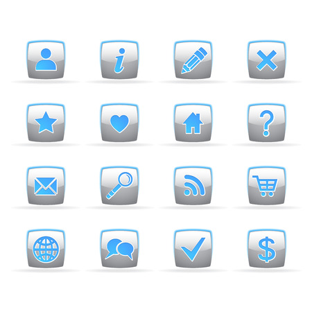 Set of buttons for the Internet of appendicesのイラスト素材