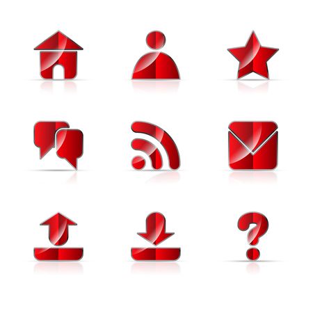 Set of buttons for the Internet of appendicesの写真素材