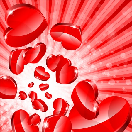 Abstract red background to the Valentine's dayのイラスト素材