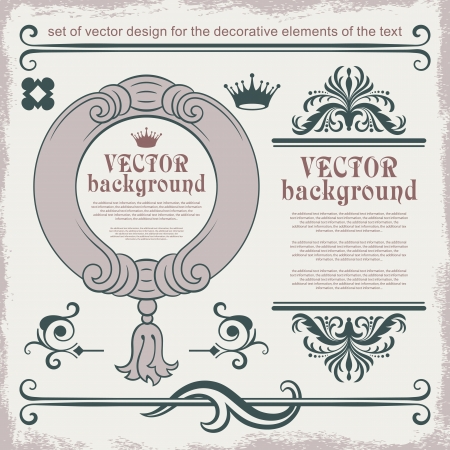 Vector decorative elements for text decorationのイラスト素材