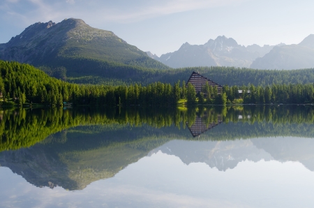 SLOVAKIA, SHTRBSVE PLESO - JUNE 29  Hotel Patria in the resort Strbske Pleso, Slovakia, June 29のeditorial素材