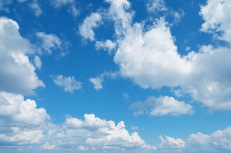 Blue sky with beautiful clouds sunny dayの写真素材