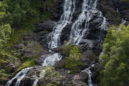 Fragment of the waterfall. Abstraction in nature