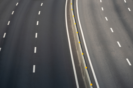High speed road with several lanes for cars