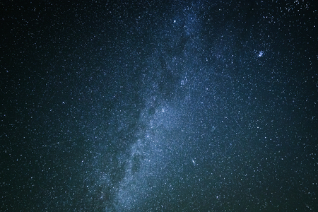 Milky Way. Night view with starry skyの写真素材