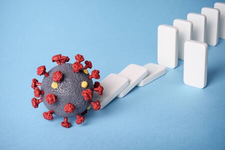 Self quarantine, isolation and Social Distancing in a Pandemic coronavirus COVID-19の写真素材