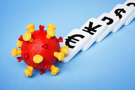 Impact of COVID-19 on Global Economy. Coronavirus crisisの写真素材