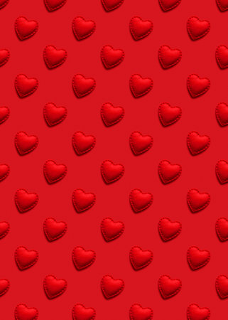 Abstract pattern of hearts in red for Valentines dayの写真素材