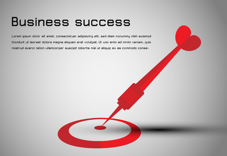 Abstract business concept dart red to goal center. use for web design or presentation business backgroundのイラスト素材
