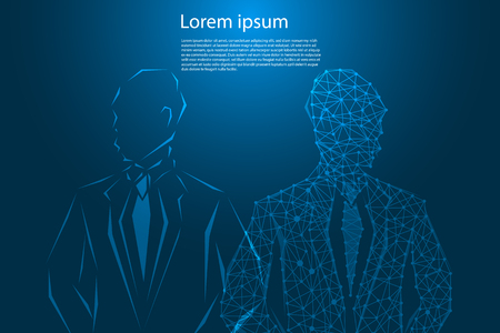 Abstract technology concept business man on hi-tech background.のイラスト素材