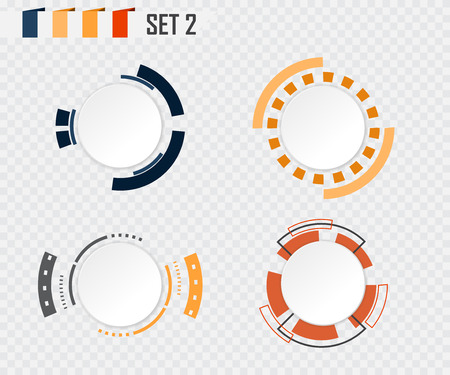 Abstract technology circle grey white and colorful communication design raw material for your design background, template, wallpaper, info graphic, motion, information or web and presentation.Vectorのイラスト素材