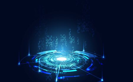 abstract technology concept modern circle communication futuristic hi tech modern gradient and light.vector illustration.のイラスト素材